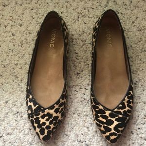 Vionic Caballo Calf Hair Leopard Flats